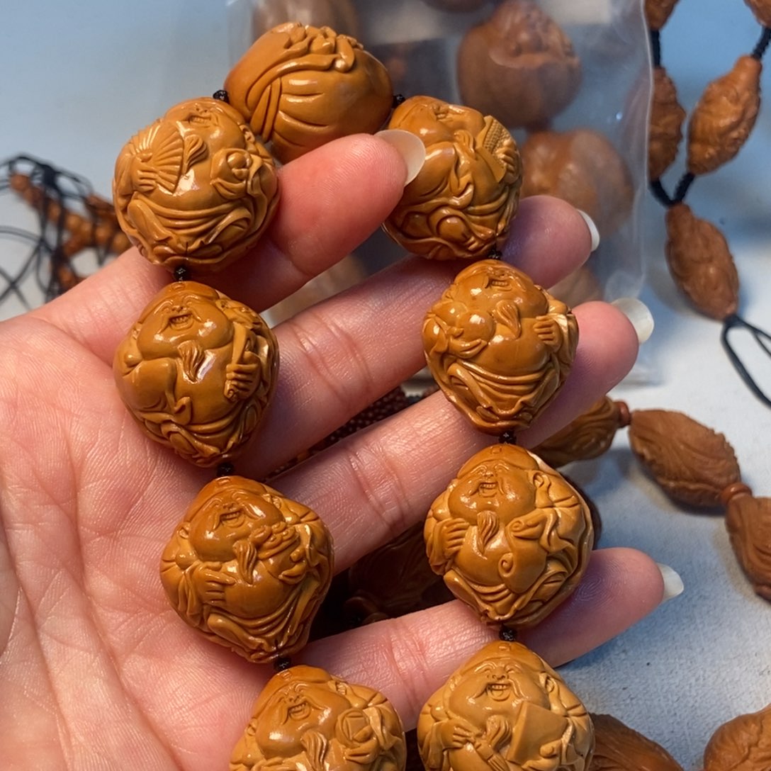 橄榄核手串/手链荷叶财神2425