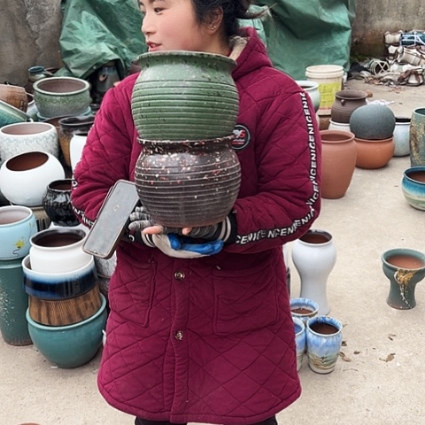 口18高16，瑕疵盆子 