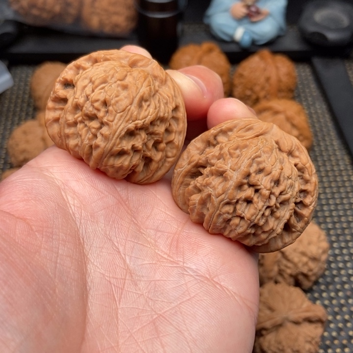 吊坠文玩核桃白狮子