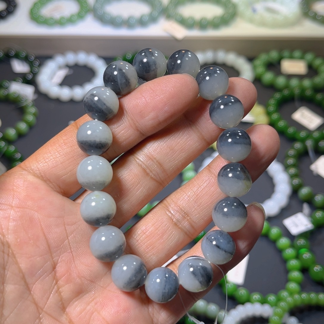 钟***馗和田玉未镶嵌手链