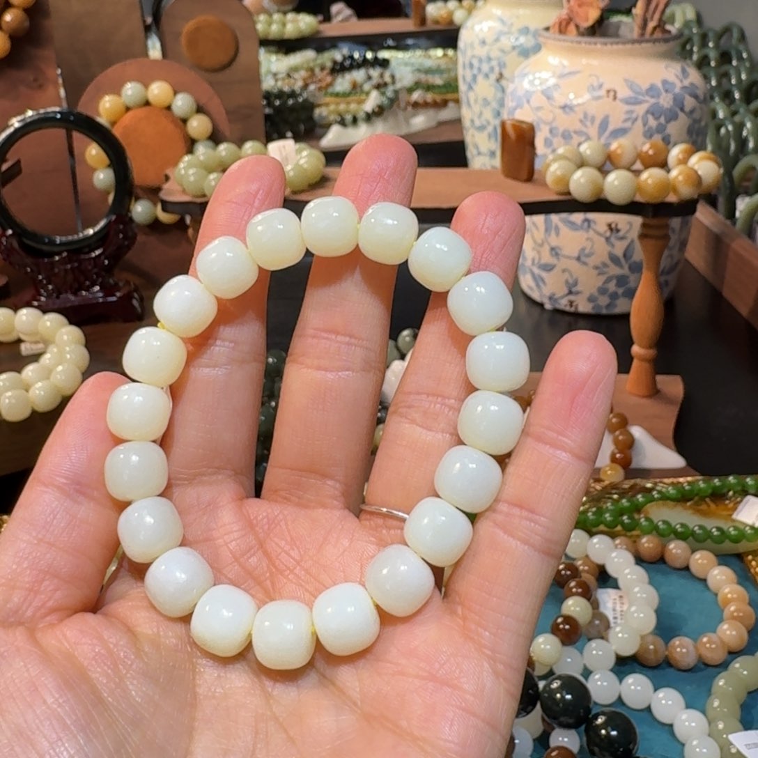 和田玉手串未镶嵌手****5