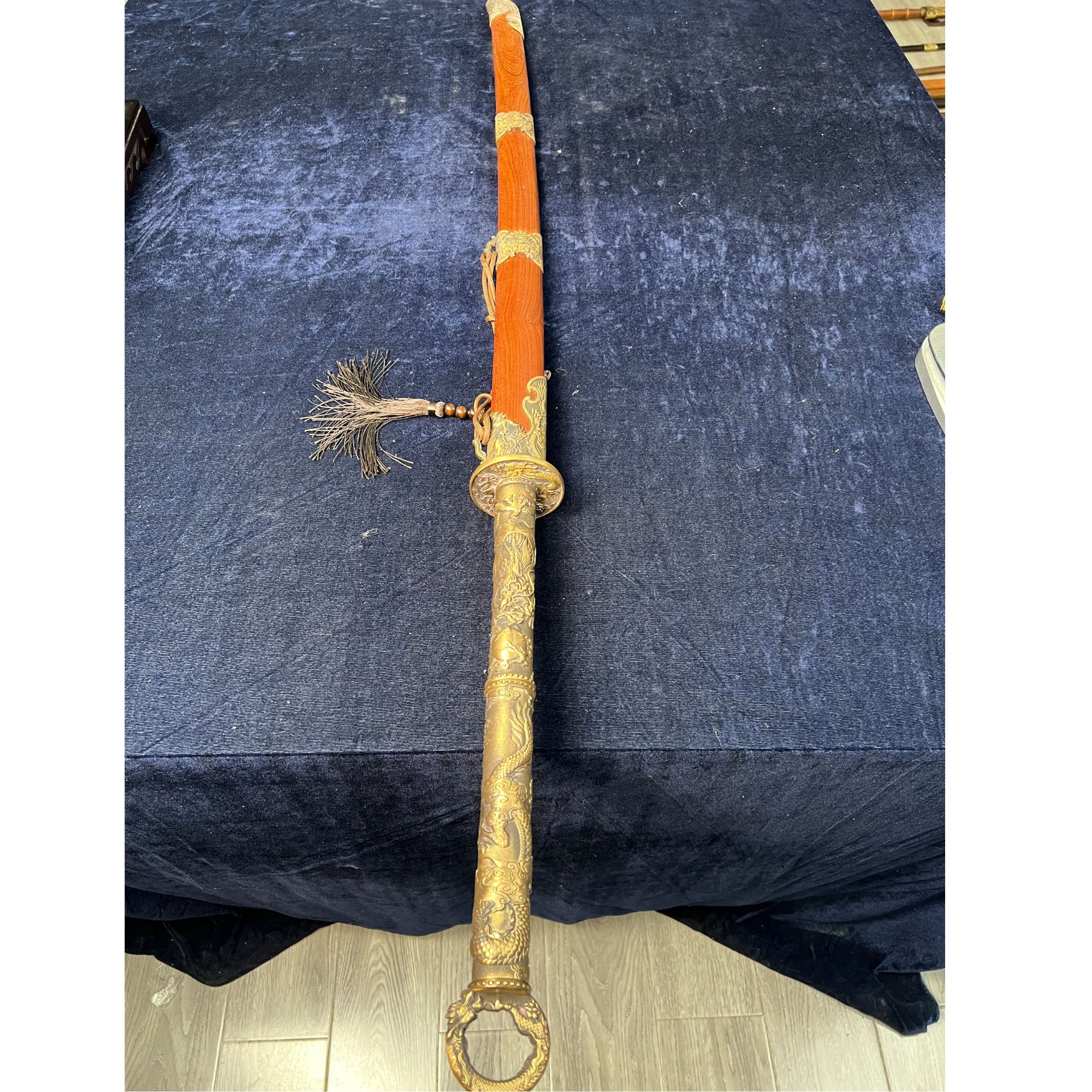 祥龙苗刀纯铜装5160超镜面不开刃