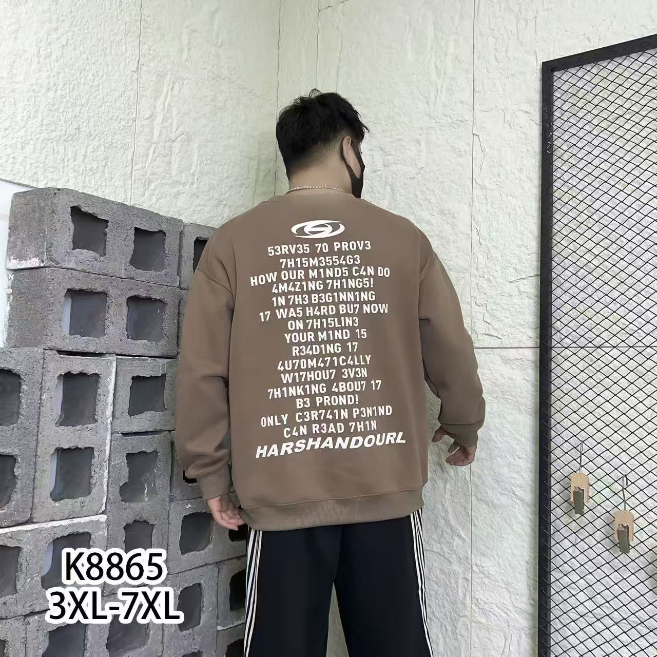 8865老朴大码加绒卫衣