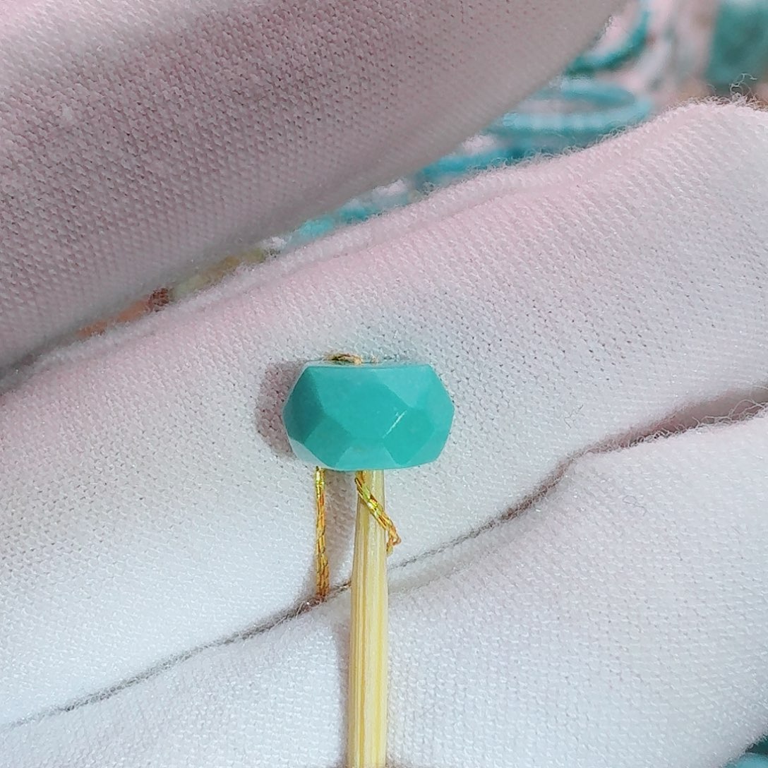 绿松石未镶嵌配饰无相钻切隔珠7+