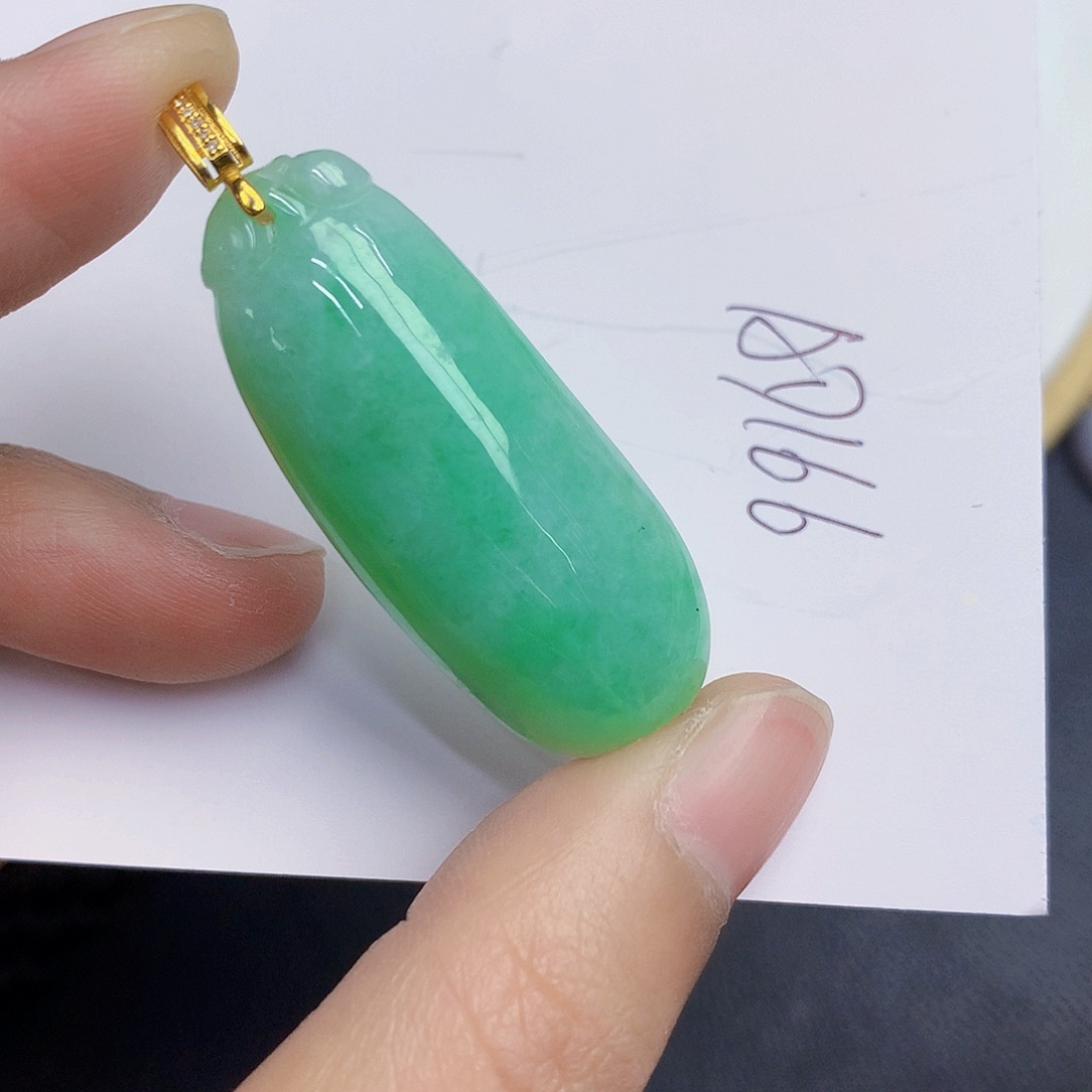 翡翠18K金镶嵌颈饰0000000998