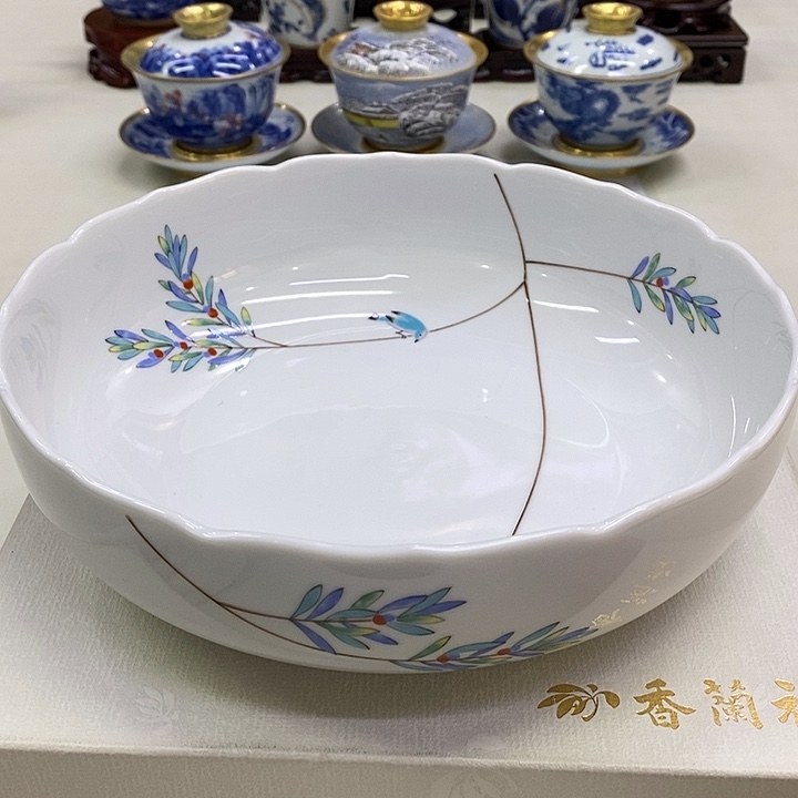 摆件口径22香兰社瓷器