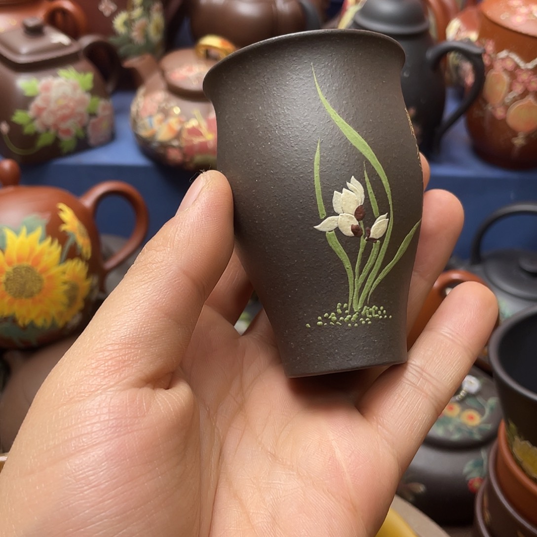 茶杯红泥紫砂主人杯60cc