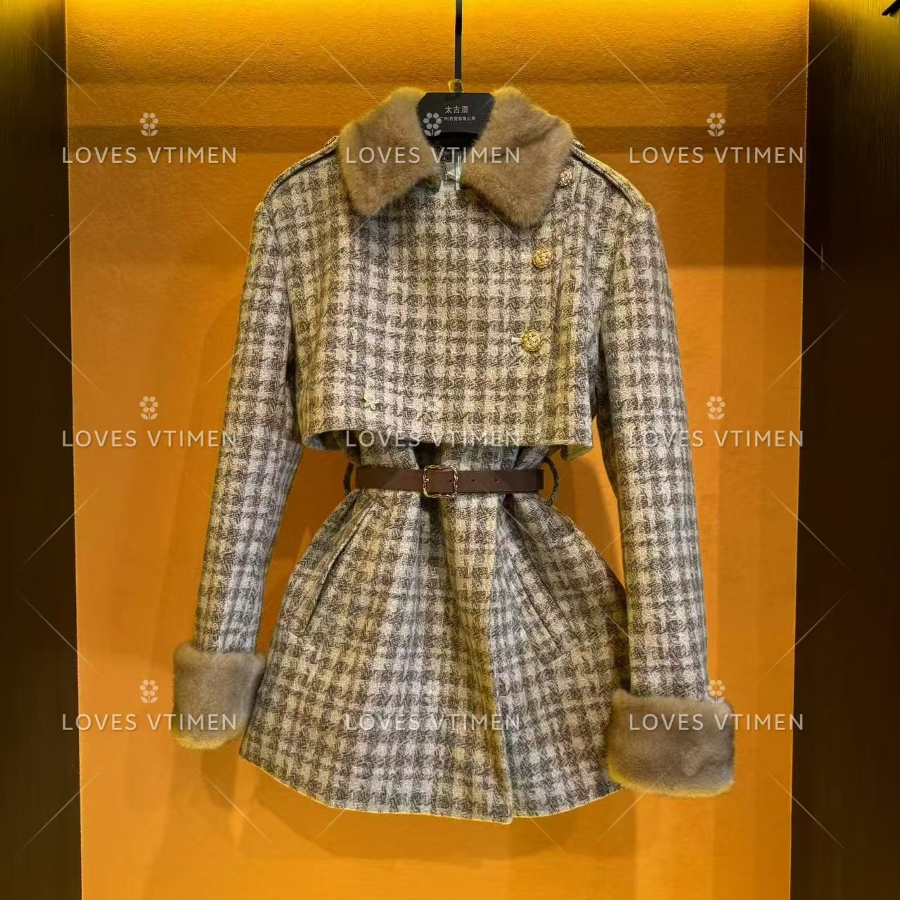 【小鬼专属】羽绒白鸭绒羊毛时尚设计师轻奢显瘦收腰LOVES-A1526