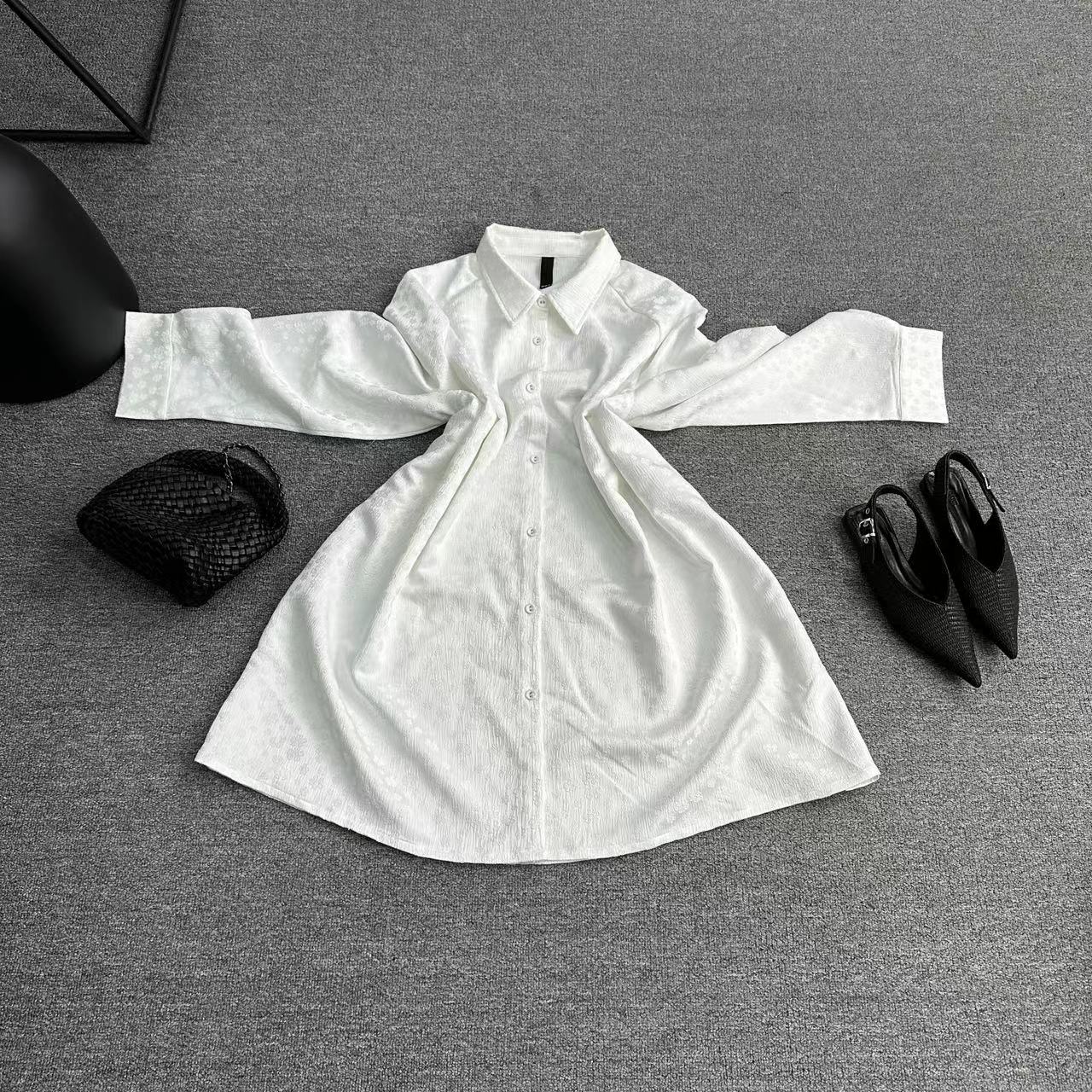 瑶睿安No退No换！！慎拍 ！气质白衬衫长袖衬衣时尚宽松 1342