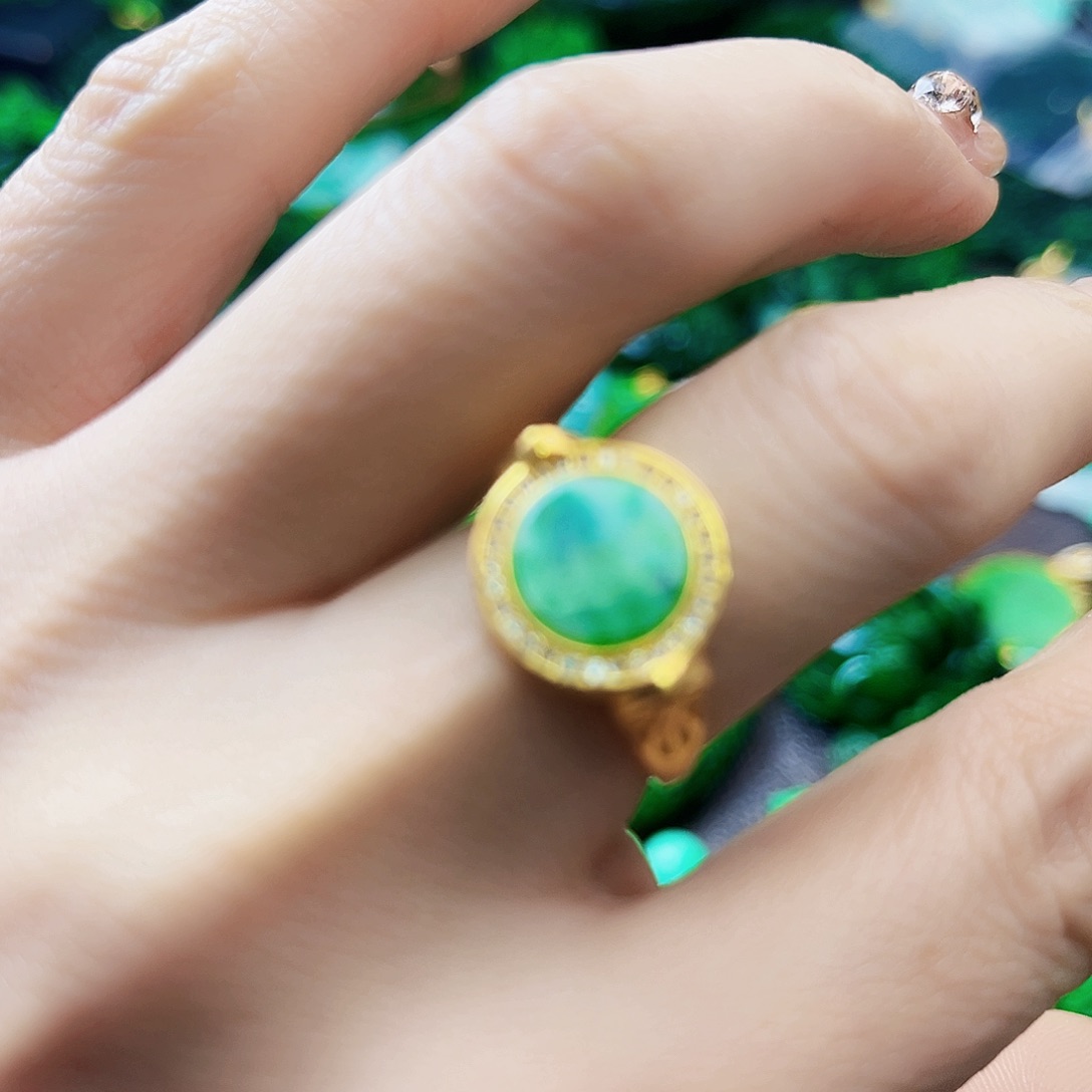 颈饰银S925镶嵌翡翠