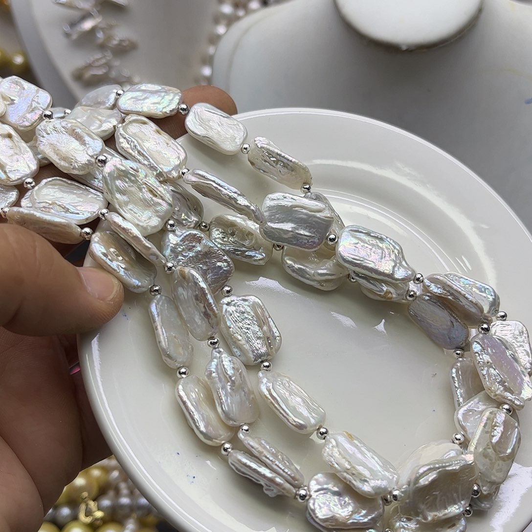 银S925镶嵌淡水珍珠耳饰