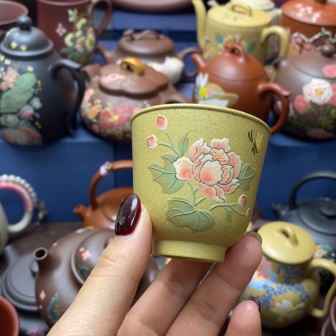 红泥茶杯紫砂主人杯80xc