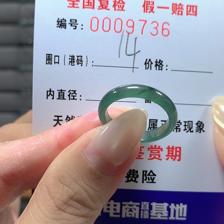 翡翠未镶嵌戒圈9726