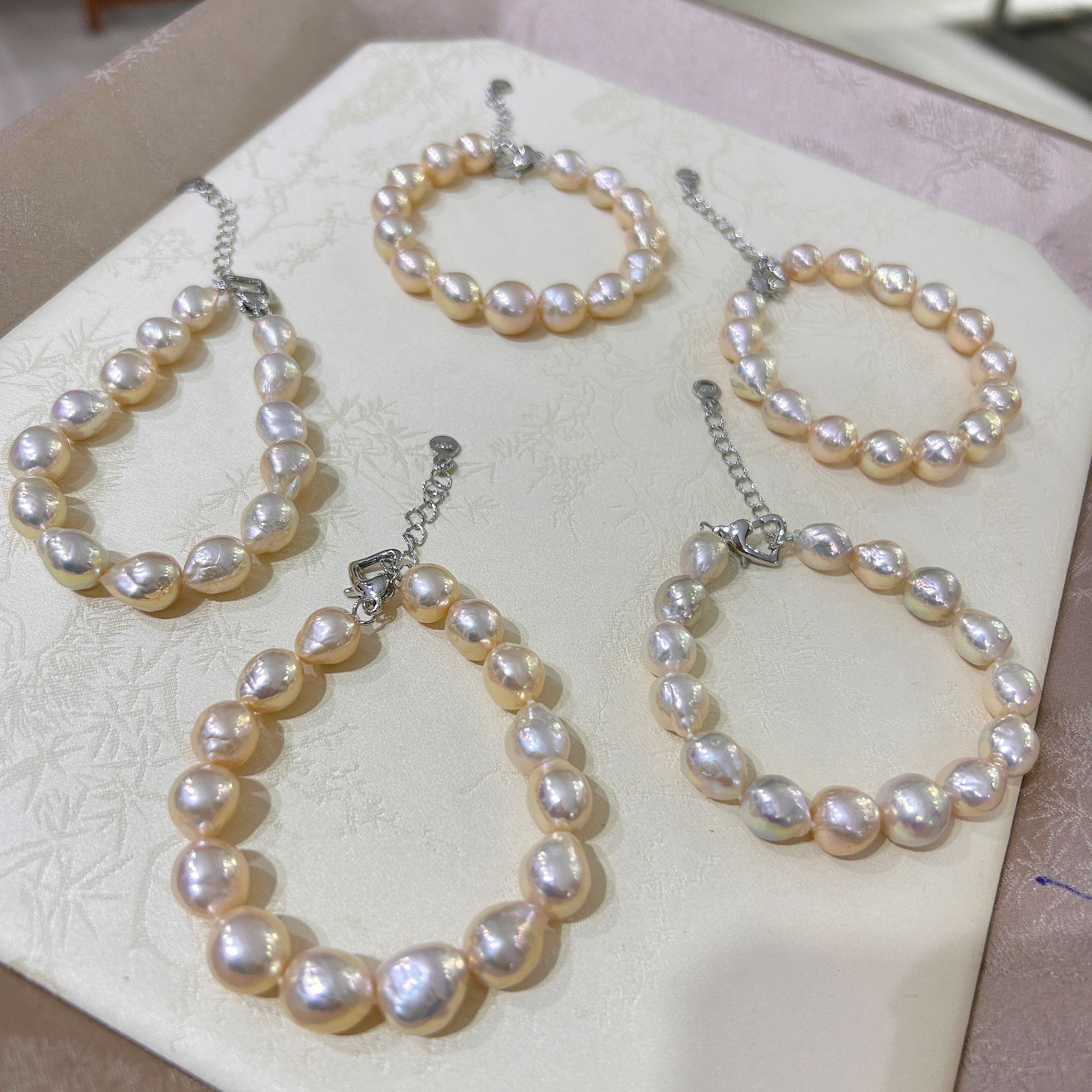 淡水珍珠稀有色巴洛克手链 9-11mm ZQ0078（多样性发一）