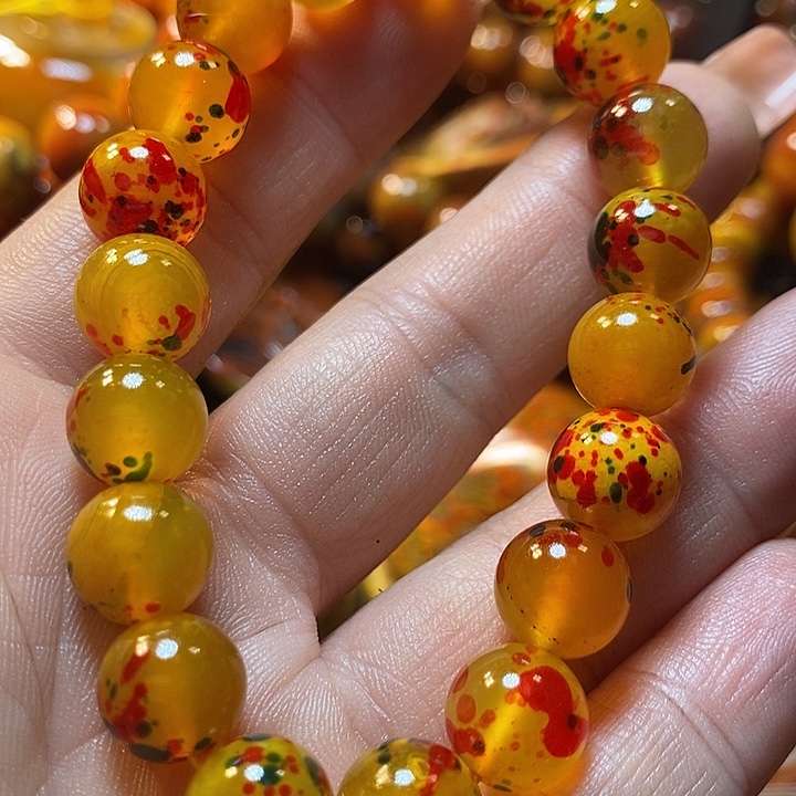 石***转玛瑙/玉髓未镶嵌手链