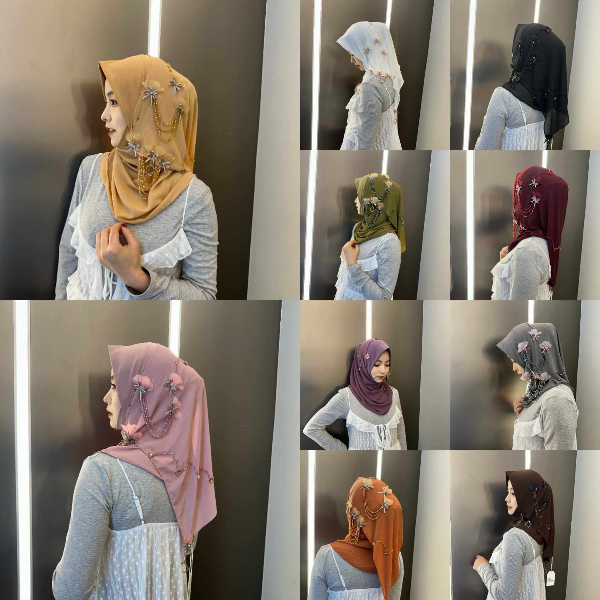 梦尚〈幻蝶〉重工独特拼接半绕巾