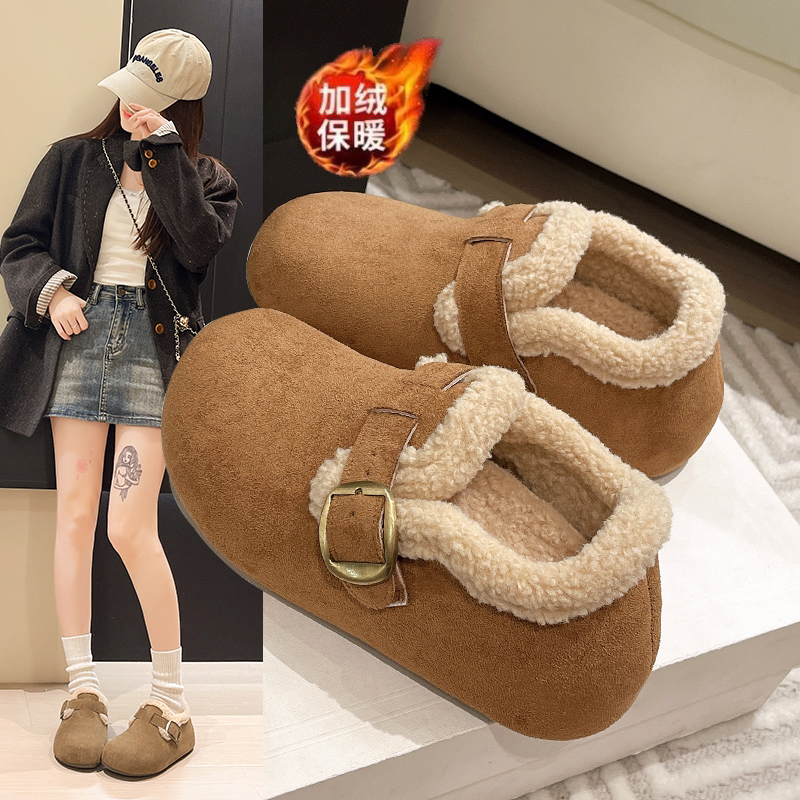 棉鞋纯色棉靴/毛靴雪地靴民族风潮流风极简风