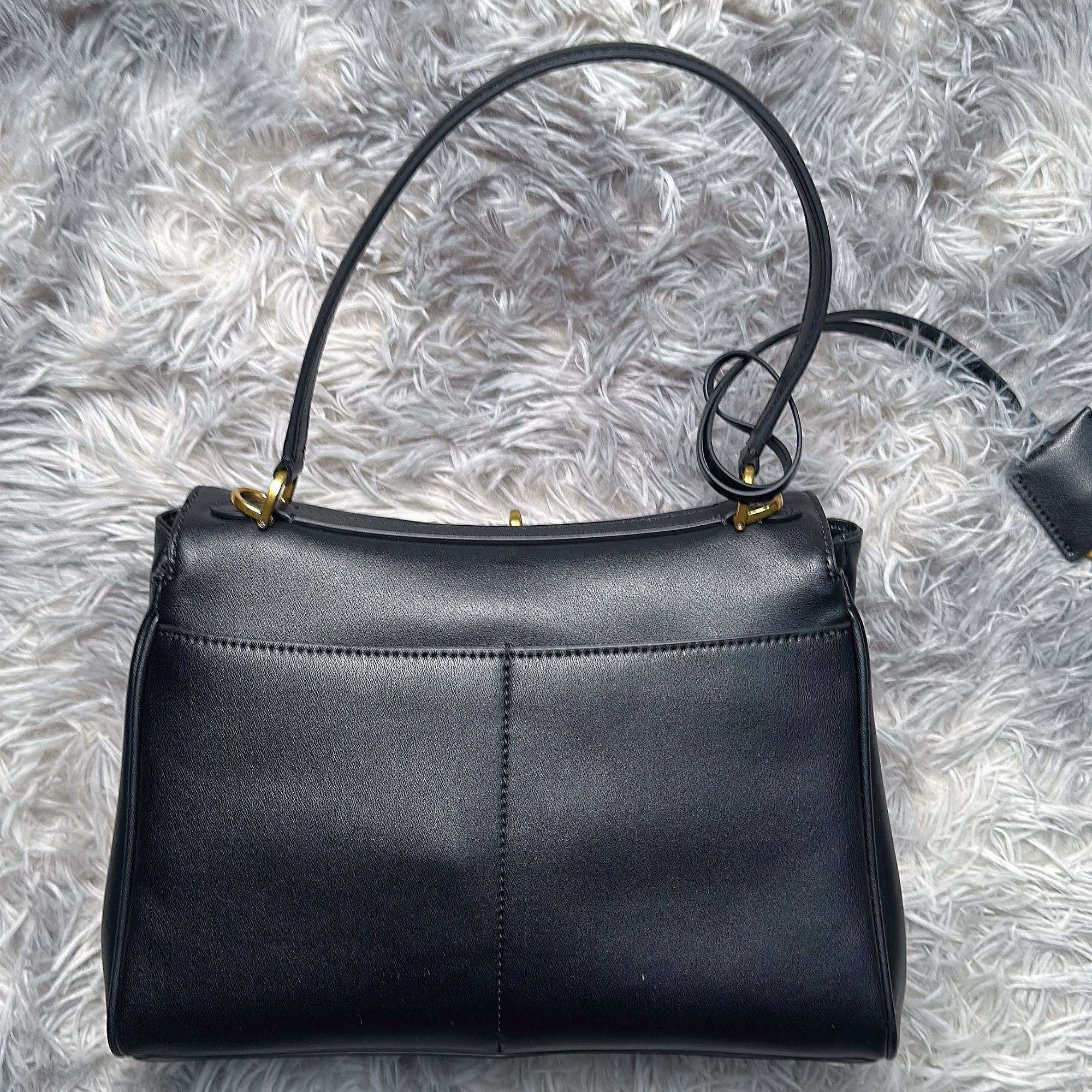 手工时尚百搭女包rd小号八托特黑色  0089