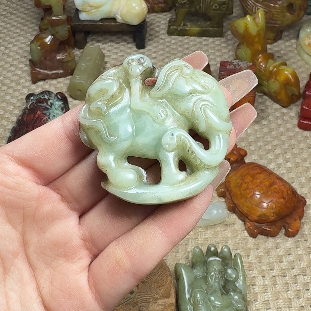 白玉菩提吊坠挂件