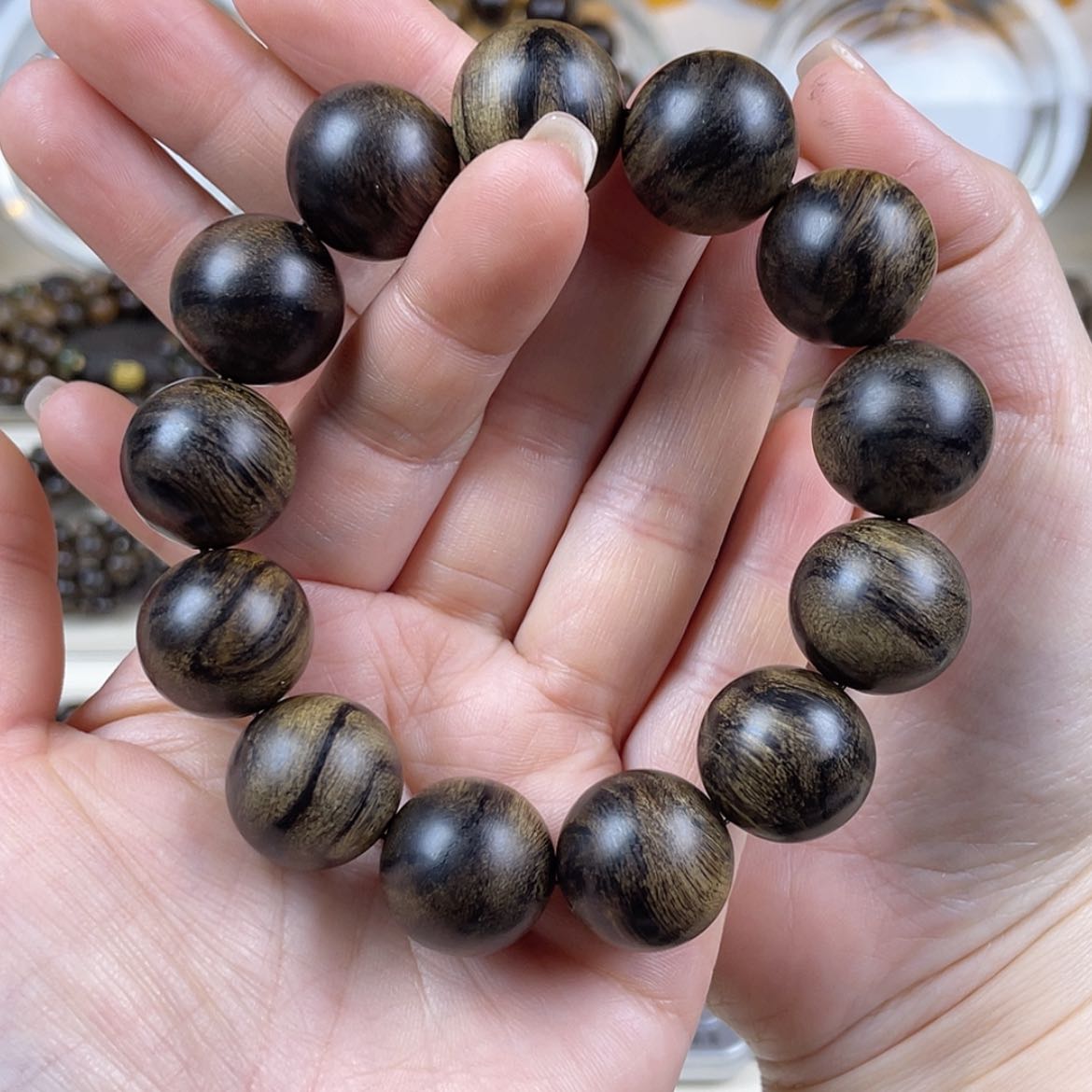 【闪购商品】沉香手串用****7越南芽庄白棋楠留疤