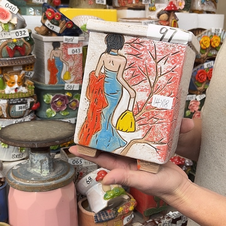 粗陶材质多肉花盆