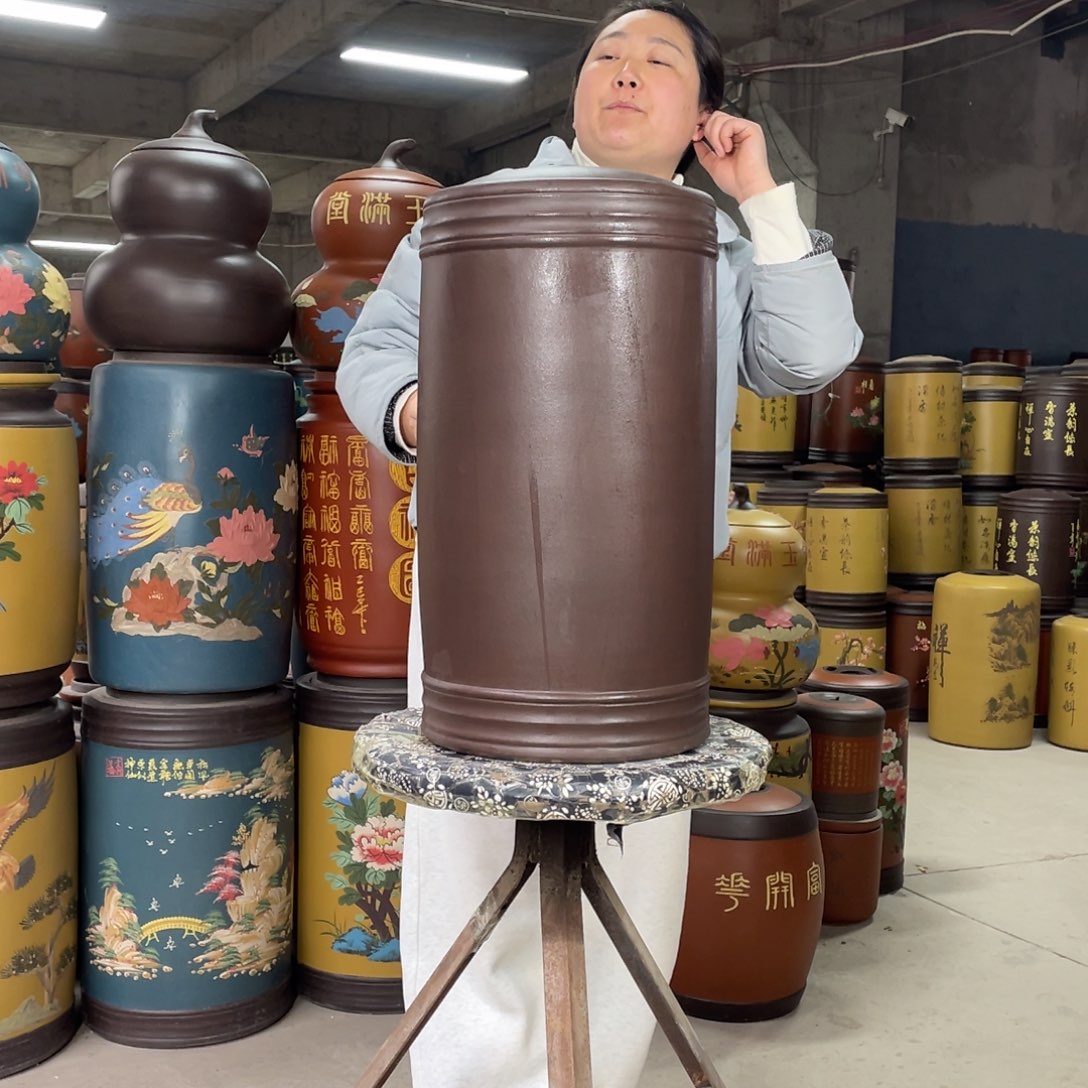 宜兴原矿紫砂茶叶罐