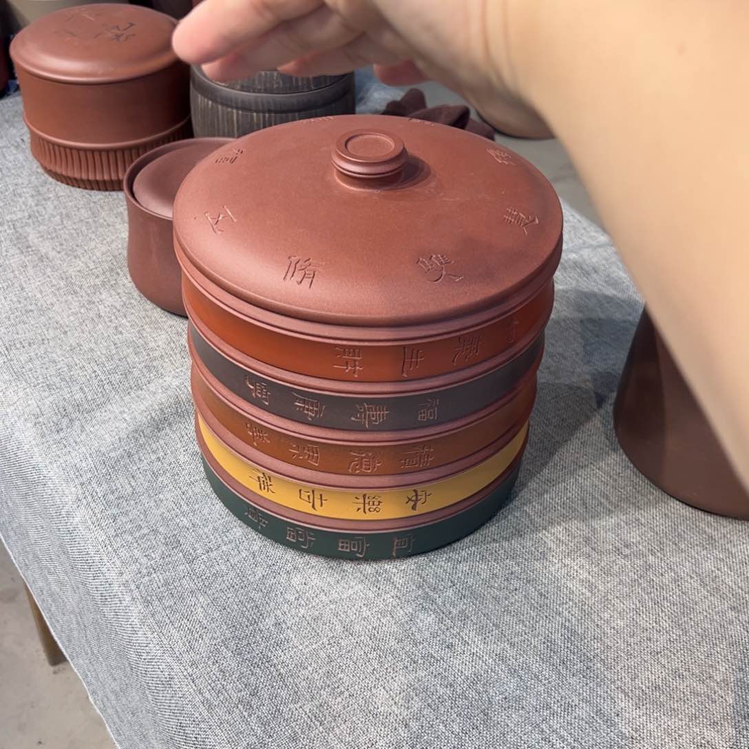【闪购商品】紫砂茶叶罐沙***海紫砂茶叶罐一组