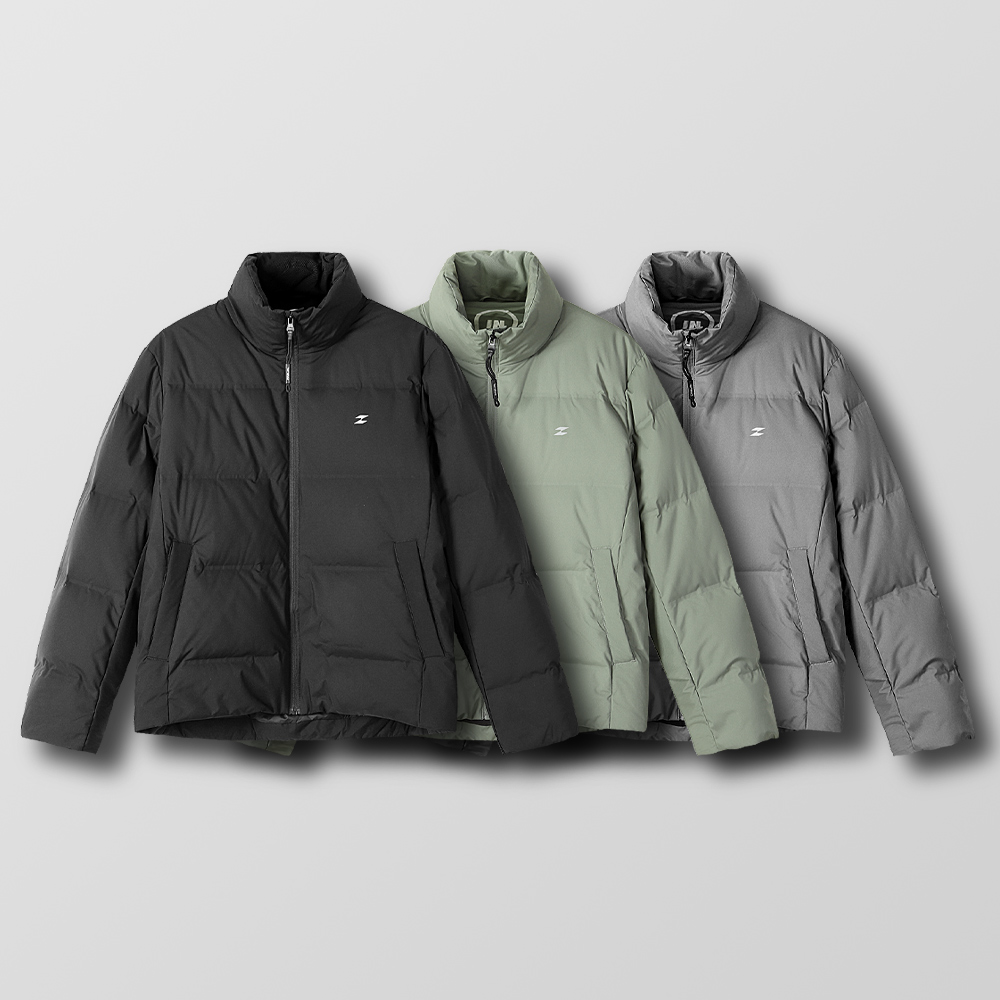 90白鹅绒羽绒服时尚百搭男士冬季蓬松保暖宽松立领鹅绒服男士外套