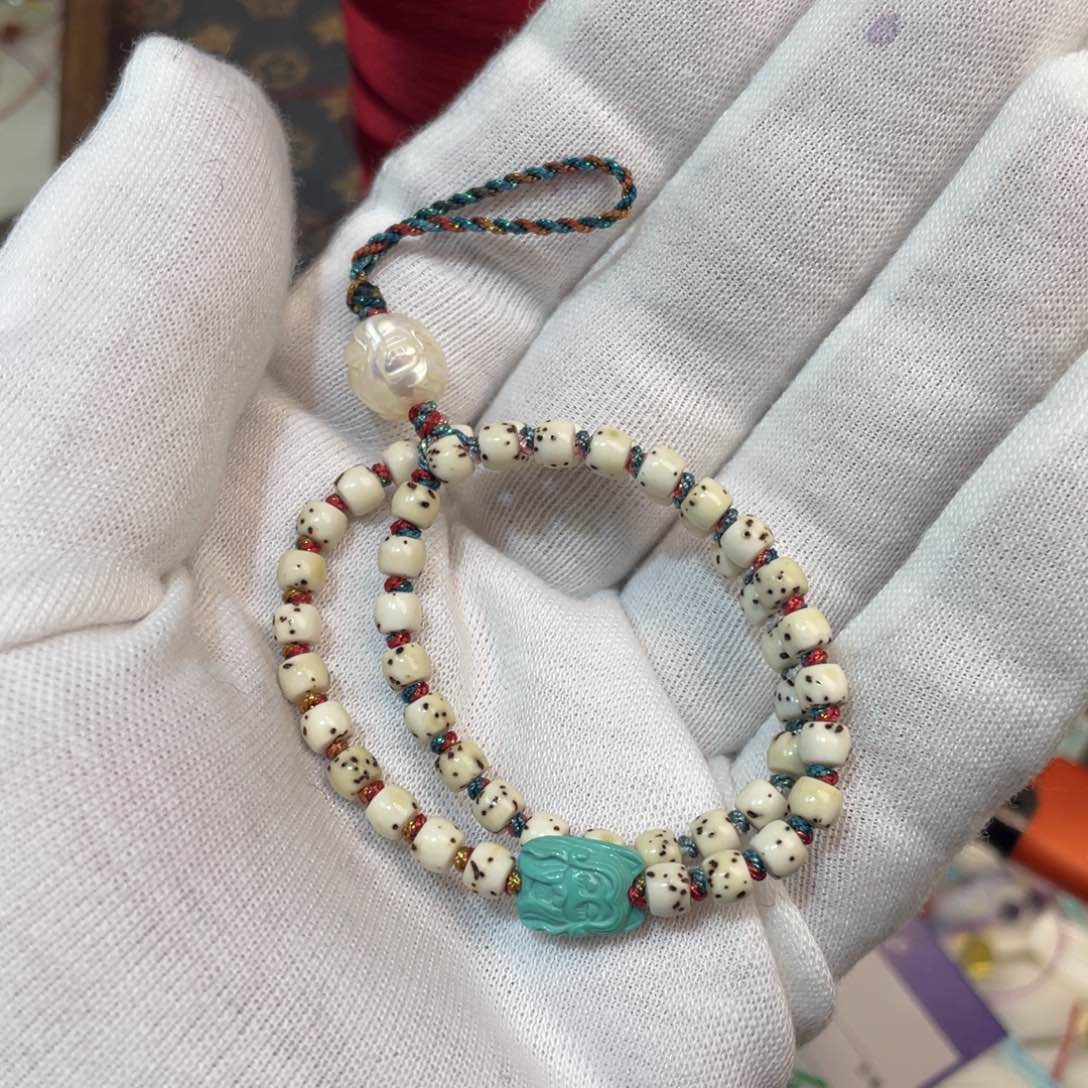 菩提手串未镶嵌小尺寸5×4数星星过手款星月手机链