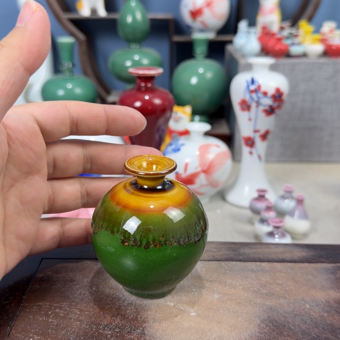 陶瓷手工小花器摆件