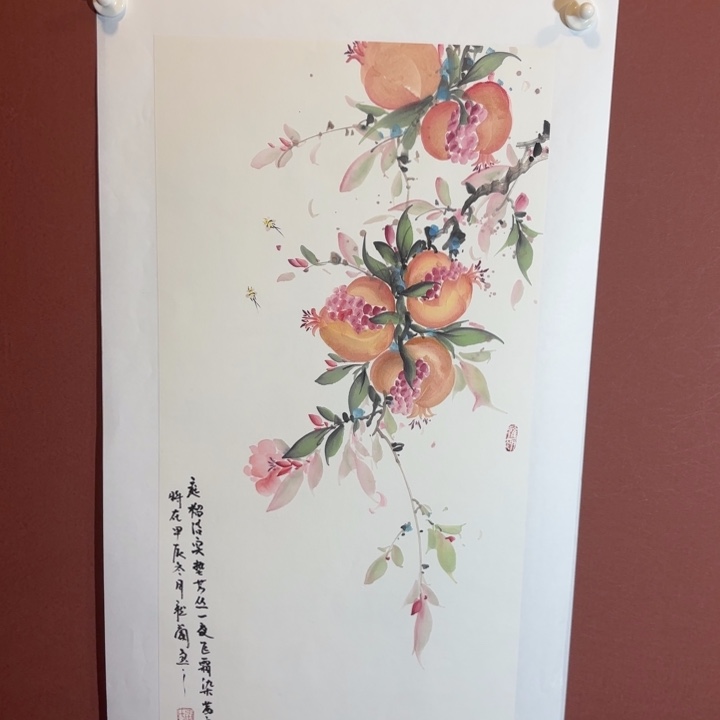 国画听兰老师花鸟