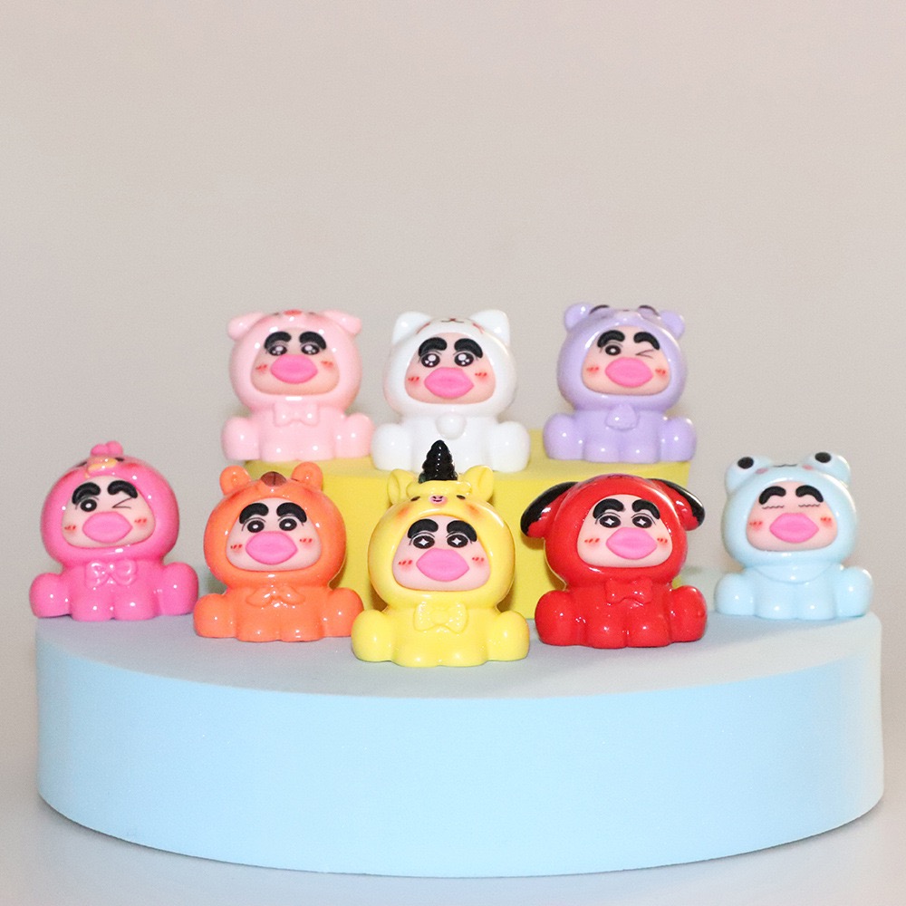 【九宫格+许愿】亲嘴动物小新树脂摆件