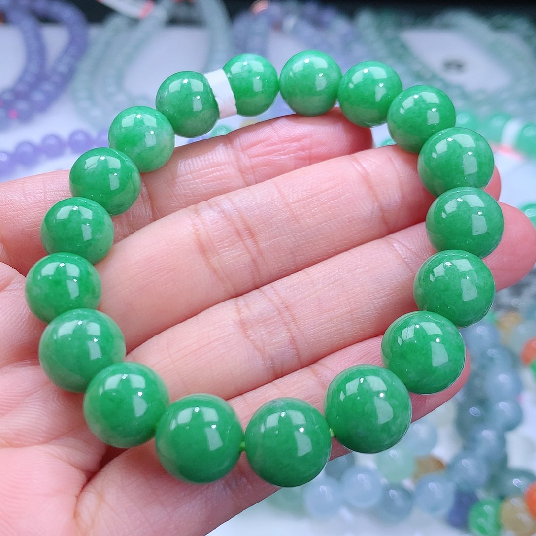 翡翠手链未镶嵌卡11mm