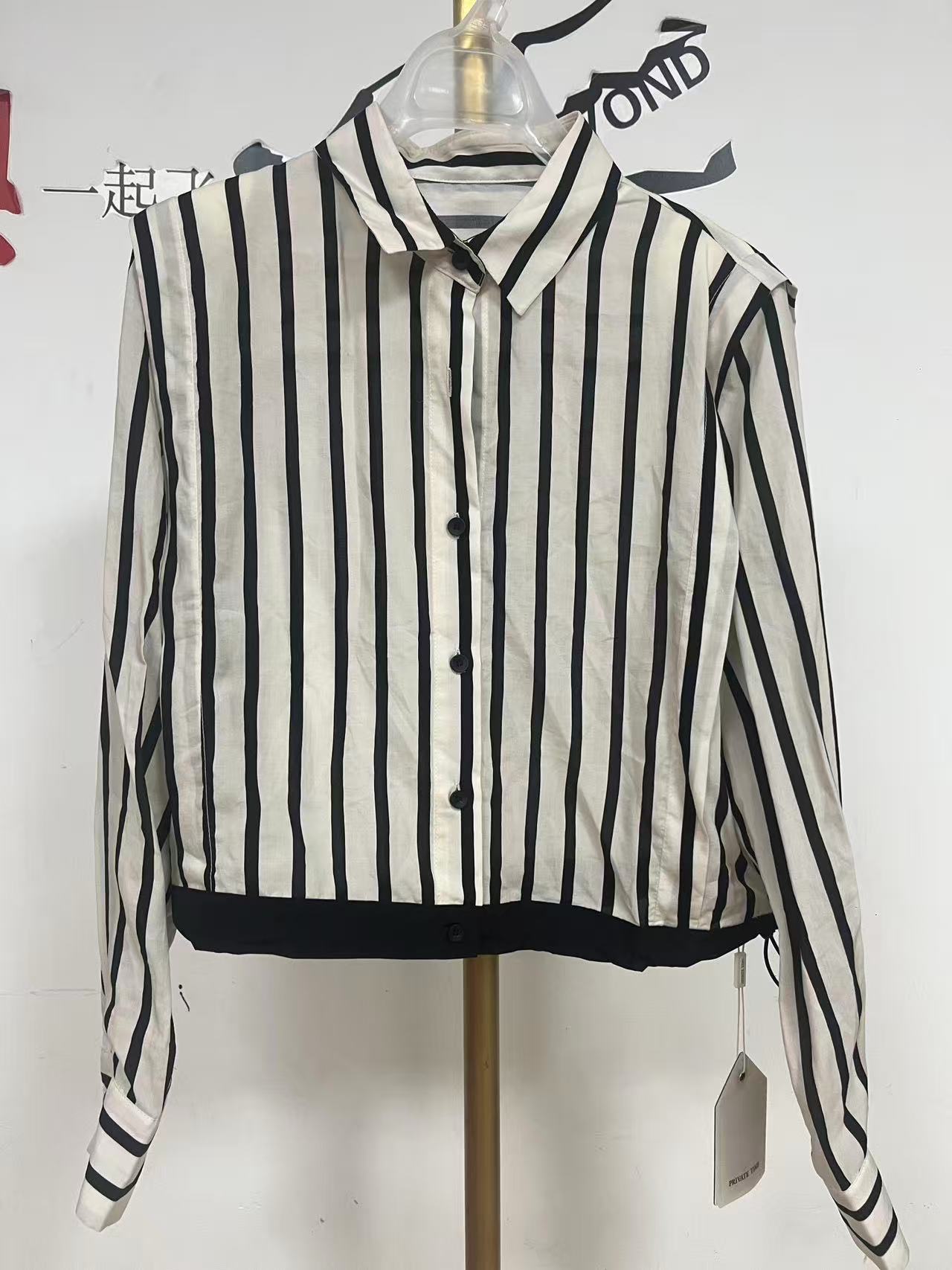条纹长袖通勤风衬衫衬MZY3-18227