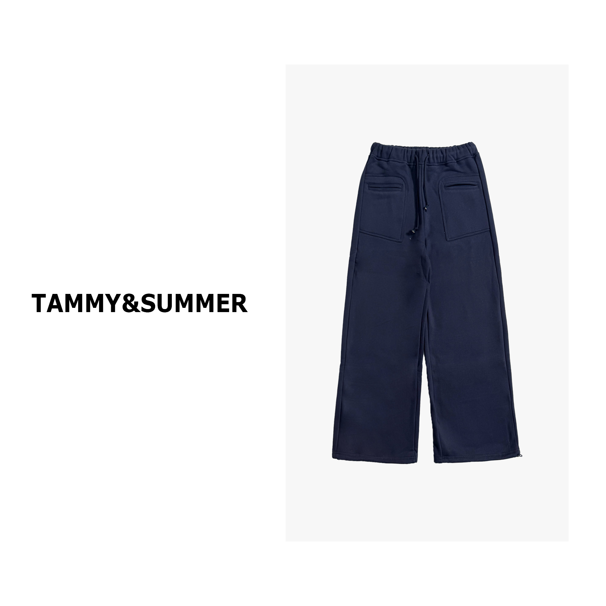 【Tammy&Summer】松紧腰抽绳加绒加厚直筒休闲裤百搭卫裤521993