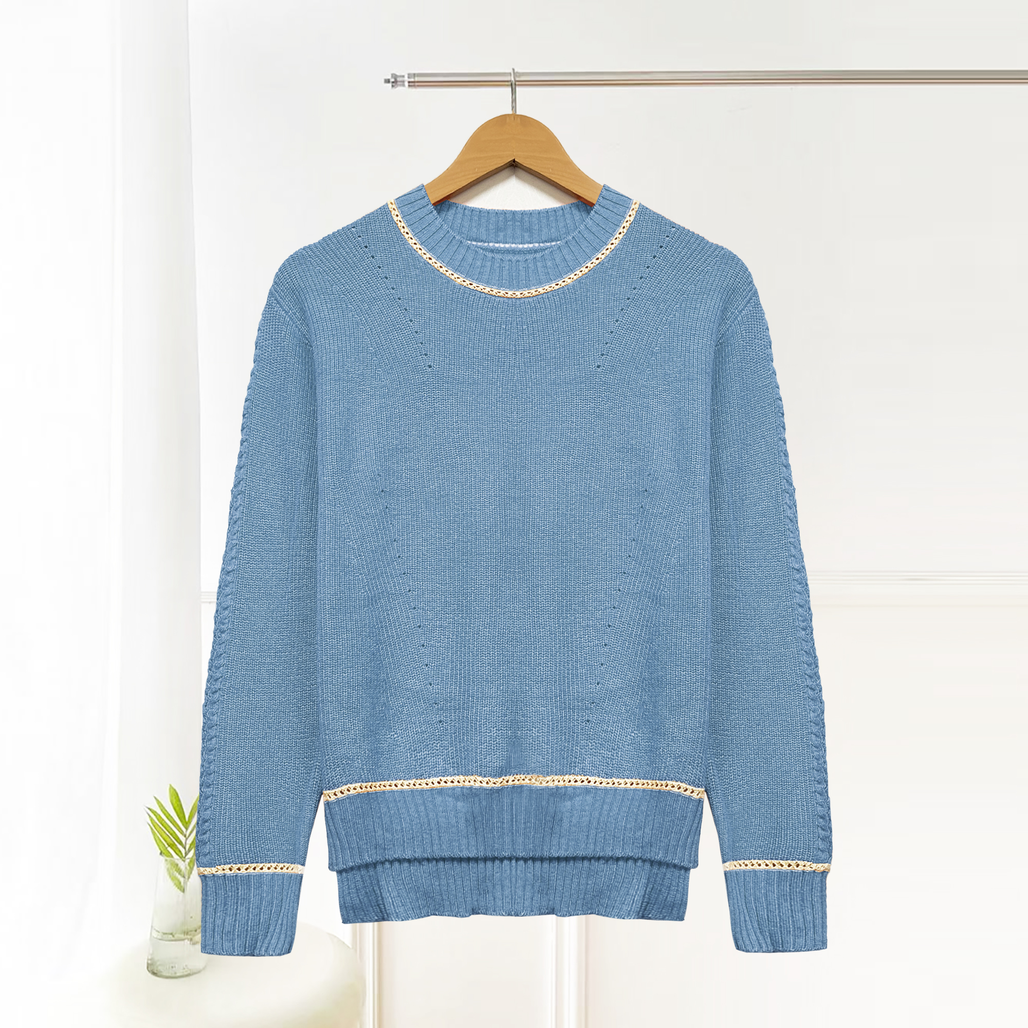 新品上新！女士时尚百搭针织毛衣H409