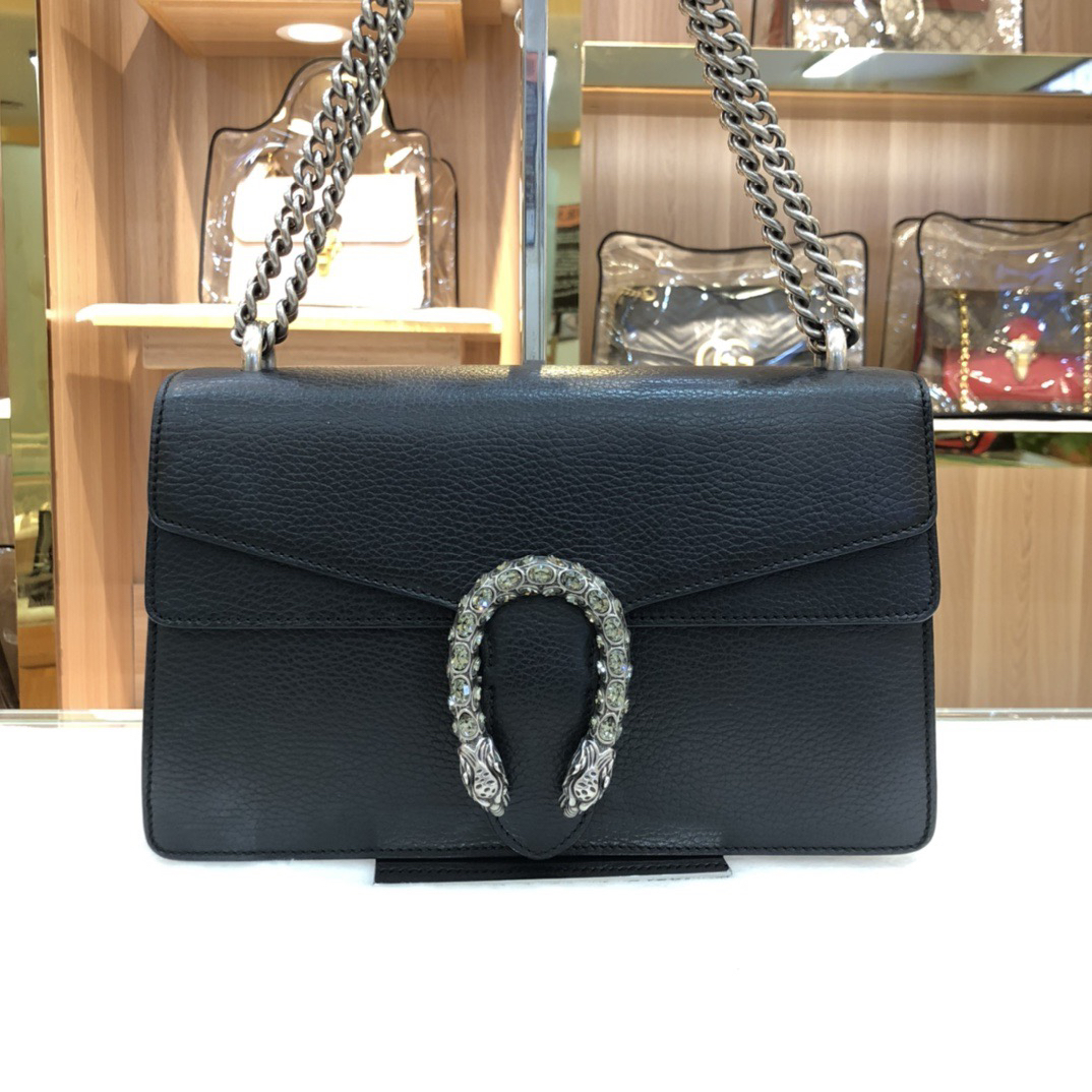 95新 GUCCI/古驰 95新 GUCCI/古驰 Gucci/古驰酒神系列黑色全皮