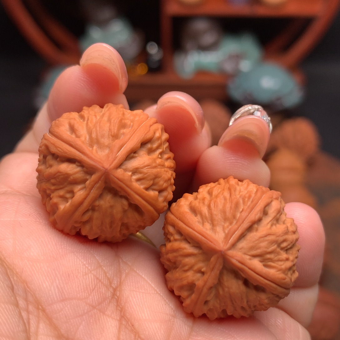 把件文玩核桃蚂蚁四棱