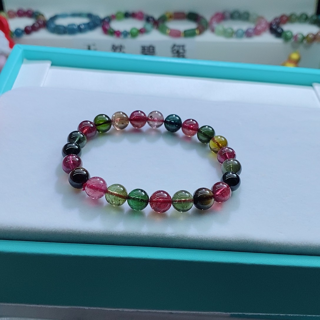 碧玺手链未镶嵌8mm左右