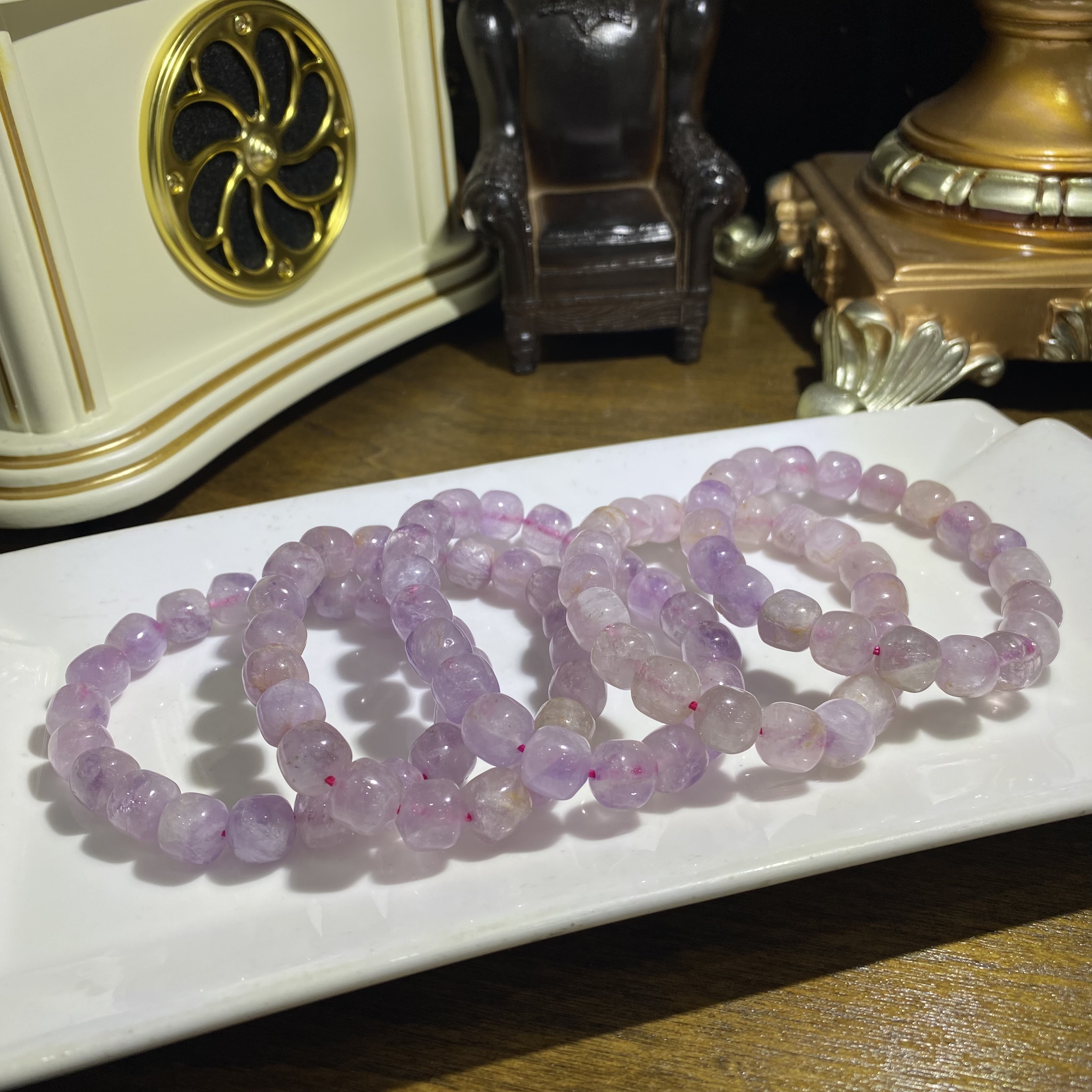 天然紫水晶老型珠手链梦幻紫薰衣草紫水晶-多样性发其一C502