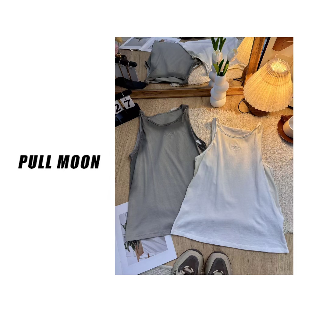 00033/18夏季肩带纽结领口喷色背心Z888