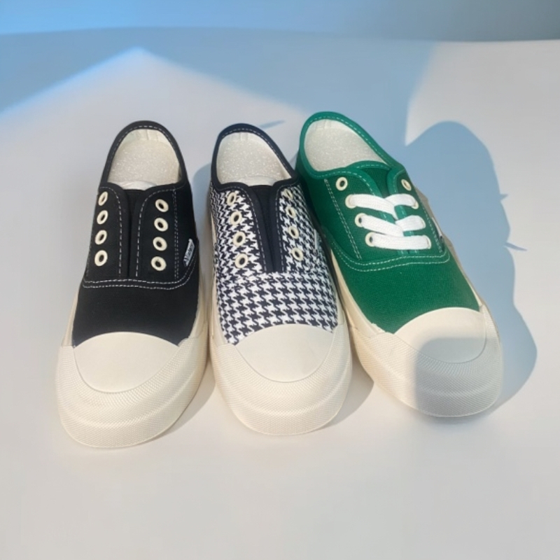 套筒纯色薄款极简风女士风帆布鞋厚底百搭东方洛可可