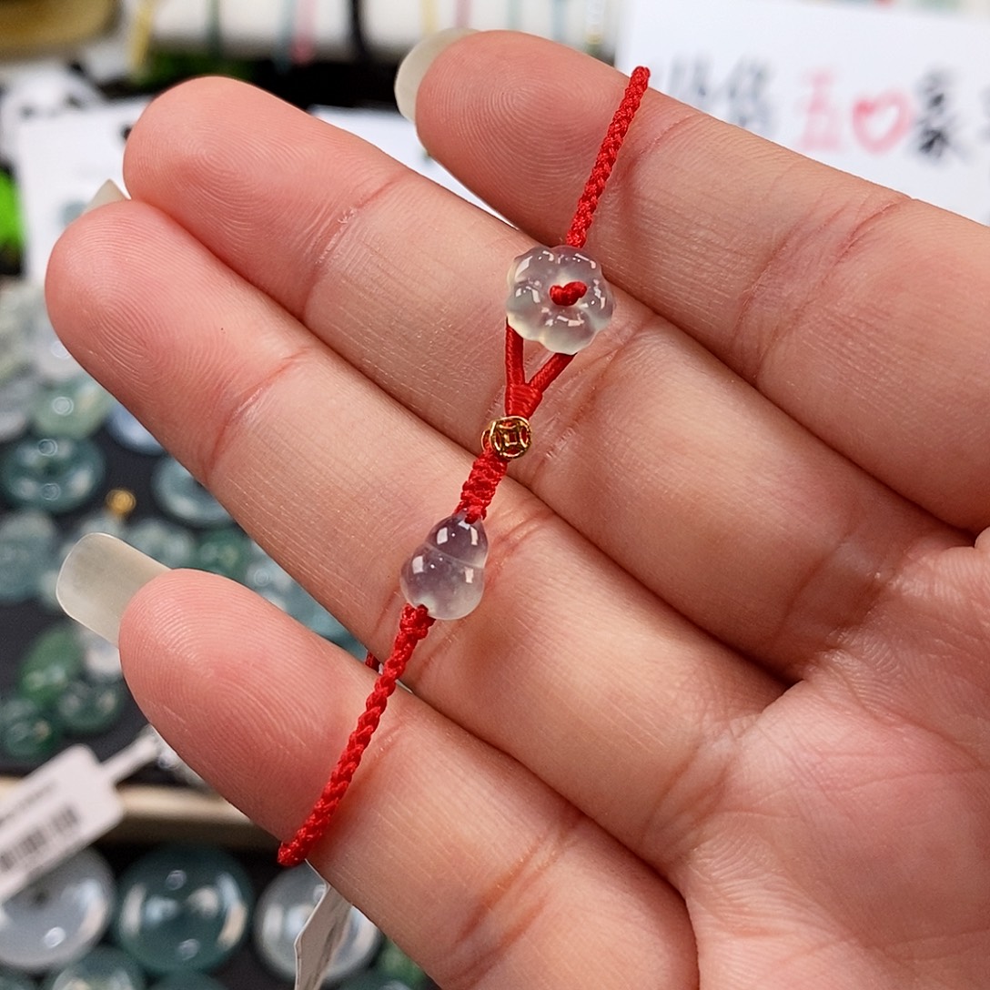 小***<翡翠未镶嵌颈饰高冰葫芦手绳15