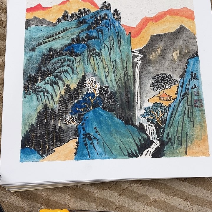 国画花鸟的翅膀和翅膀都是