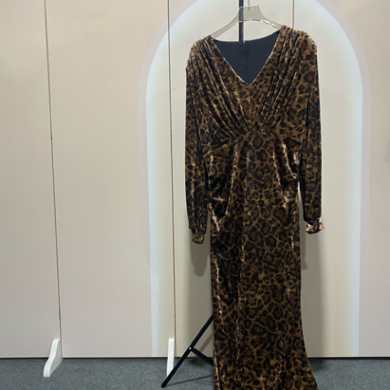 (900-999)按编码下单宽松腰连衣裙印花女士设计师长款