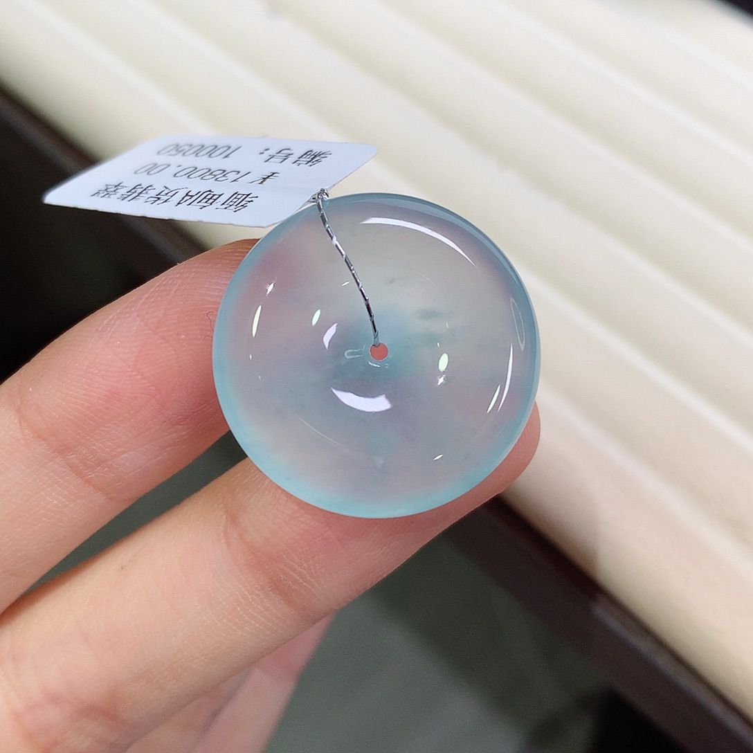 翡翠未镶嵌颈饰强推高冰蓝扣