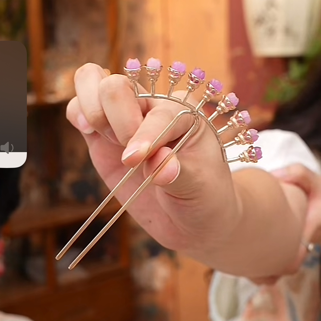 锦簪阁 点翠压襟复原款百搭发饰原创纯铜高保色