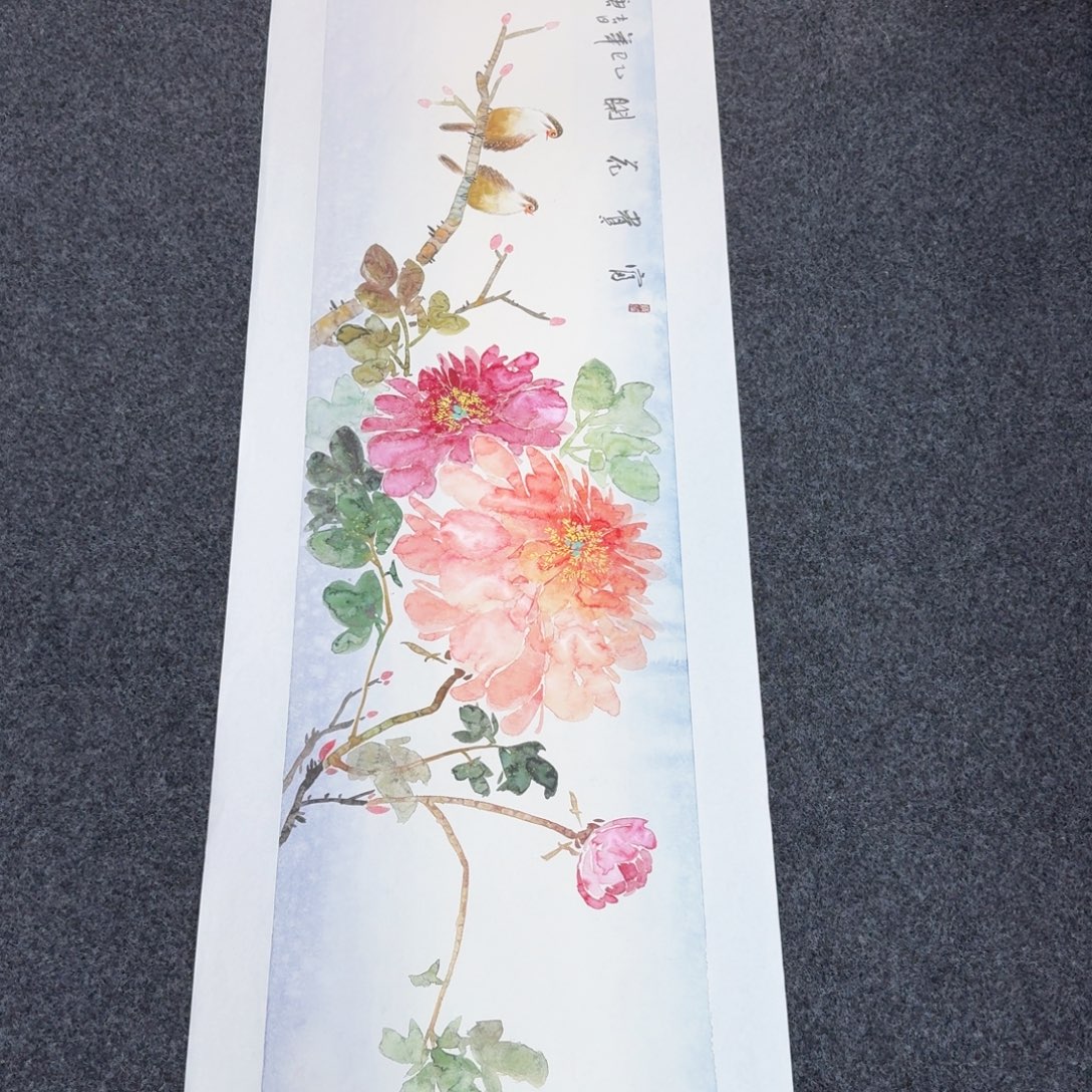 国画纯手绘山水花鸟作品