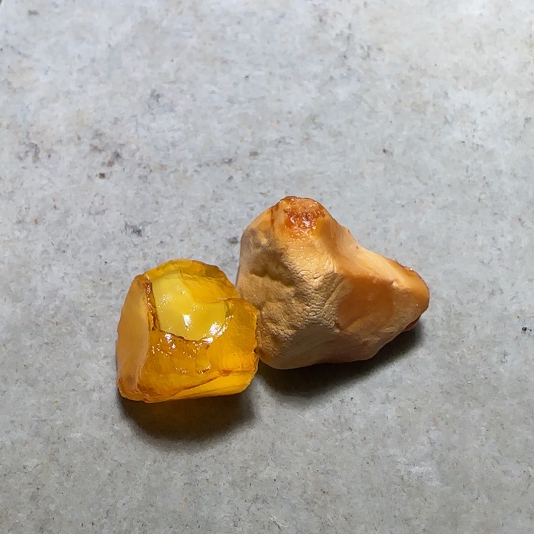 下***鱼定制琥珀未镶嵌专拍