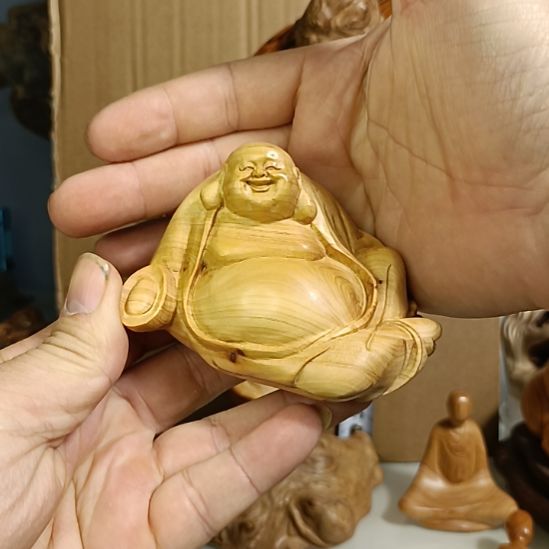 柏木（崖柏）太行崖柏笑佛手把件